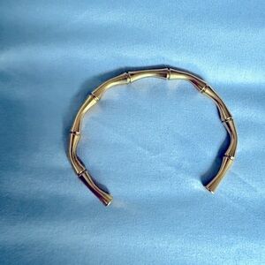 Gold bamboo bracelet cuff bangle​​​​​